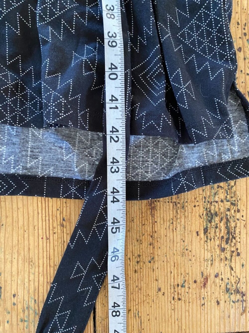 LuLaRoe Womens Ellie Geometric Print Collared Shirt Dress Waist Tie XL Black NEW - Picture 7 of 7